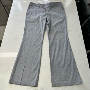 Mossimo Supply Co. Gray Pinstripe Wide-Leg Pants